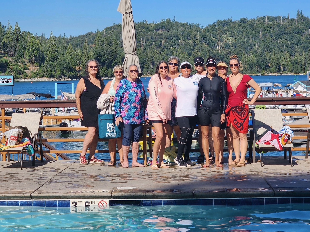 Clouds Rest members enjoying time together by the lake